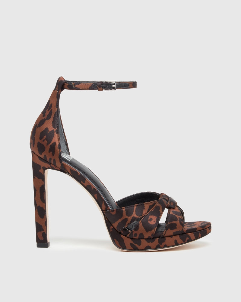 Val Sandal - Leopard Satin